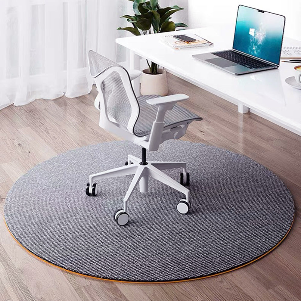 Round Office Chair Mat Anti Slip Floor Protector for Home Office-Grey