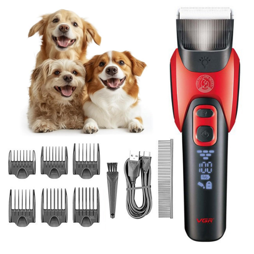 Professional Dog Clipper Cordless Pet Trimmer Grooming Kit for Thick Hair