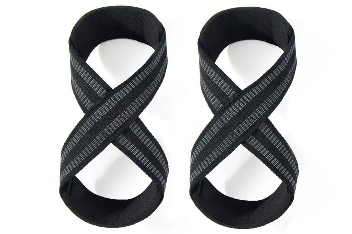 Figure 8 Lifting Straps for Deadlift Weightlifting – Reduce Grip Slip – Gym Wrist Belt