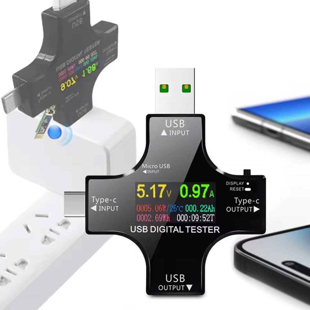 USB C Tester Type-C PD Digital Voltage Current Power Meter Detector