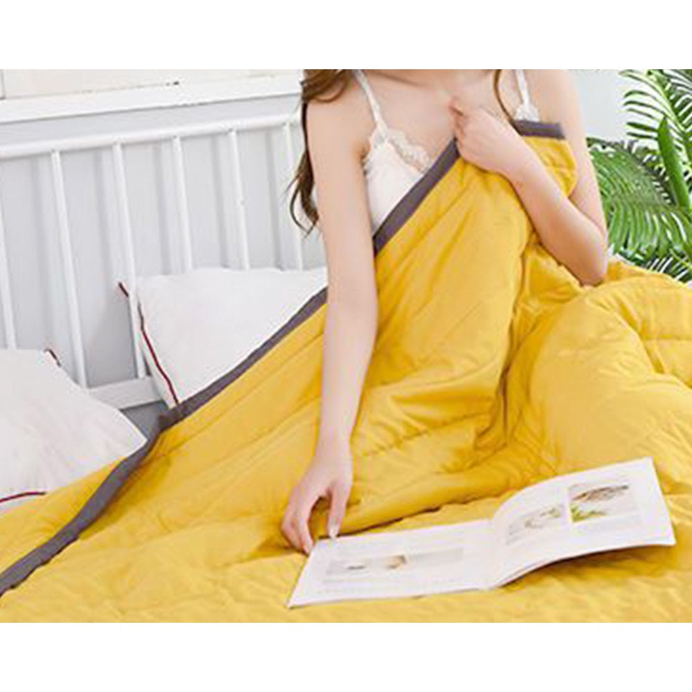 Washed Cotton Summer Quilt for Aircon Use-Red