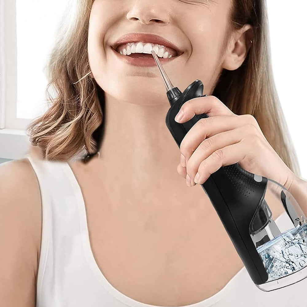 Cordless Water Flosser Teeth Cleaner 300ML Dental Flosser with 4 Jet Tips
