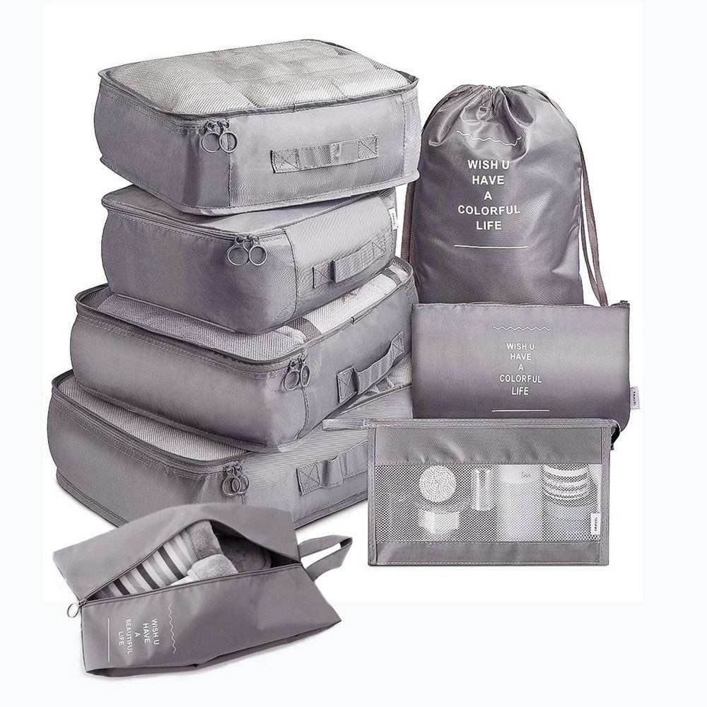 8Pcs Travel Luggage Packing Cubes Organizers Set
