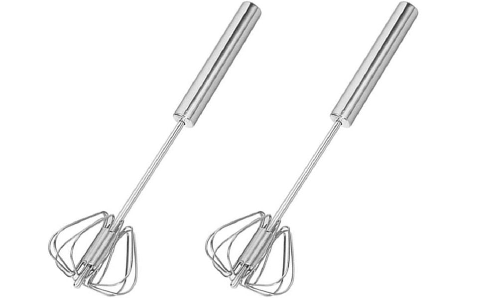 Stainless Steel Rotating Egg Whisk