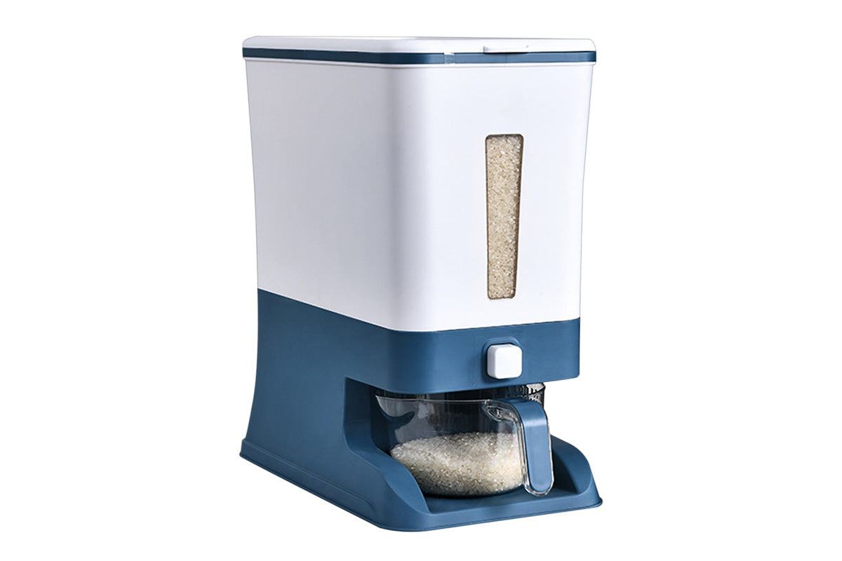 12KG Rice Dispenser Large Food Container Grain Storage Bin with Measuring Cup