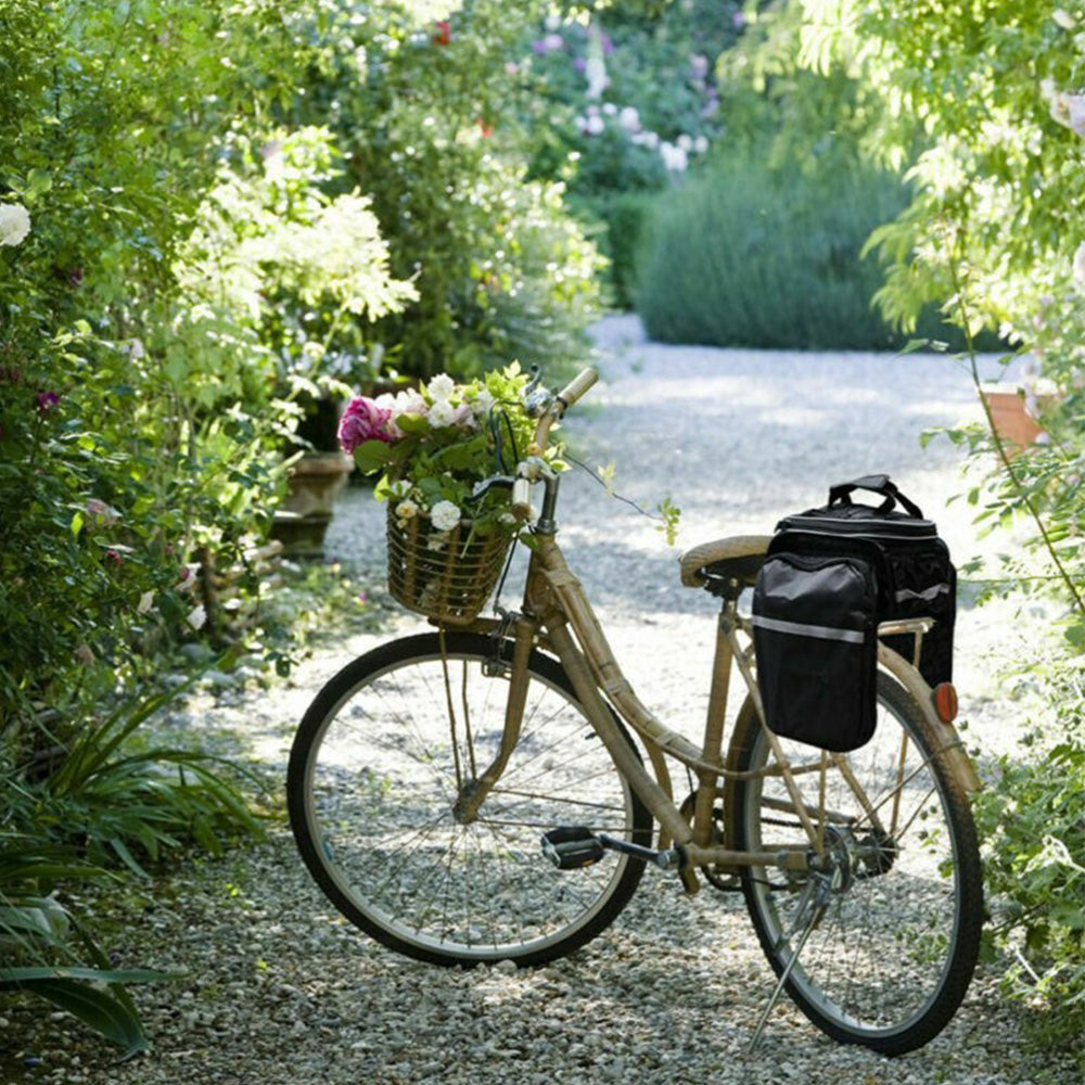 Bicycle Rear Seat Bag Bike Rack Bag Cycle Luggage Carrier Expandable Trunk Bag with Rain Cover
