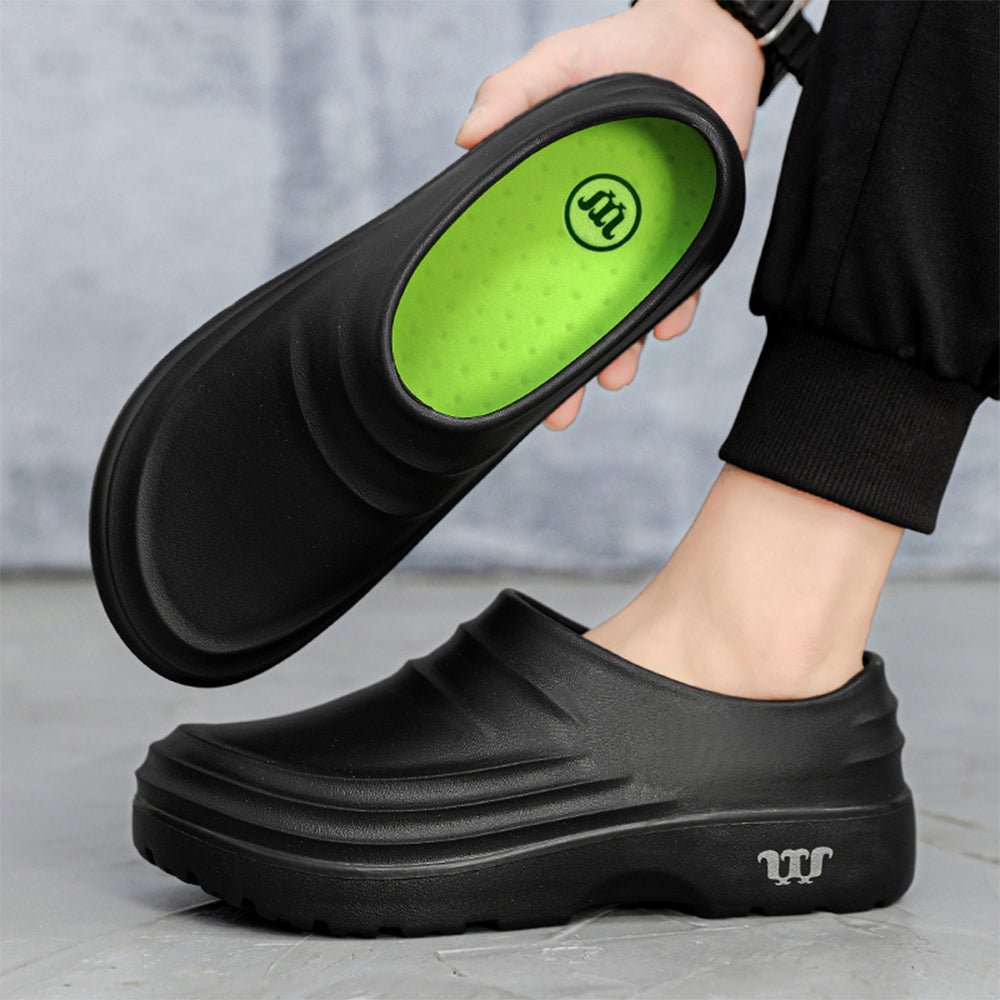 Men Non-slip Work Shoes Wear-resistant Clogs Kitchen Chef Shoes