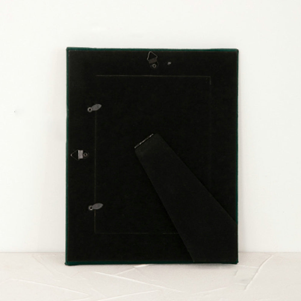 Cute Fluffy Plush Photo Frame With HD Glass Protection-Green
