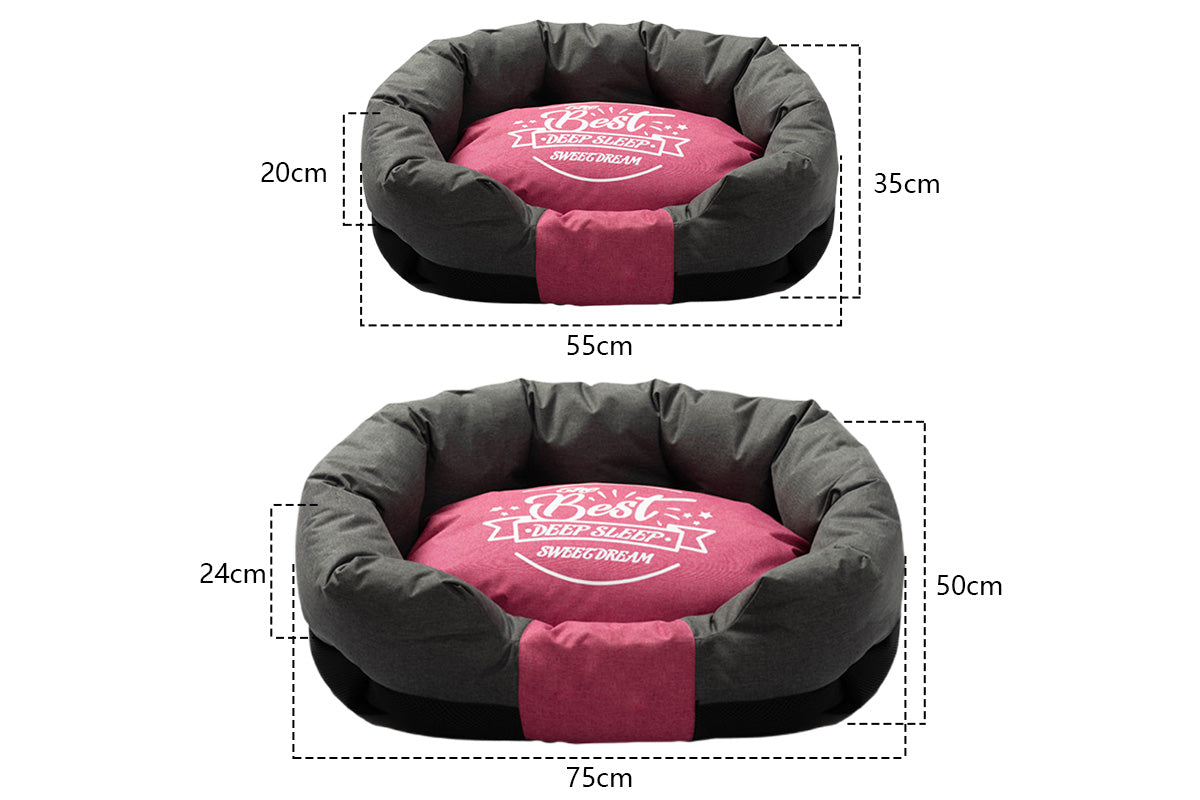 Waterproof Pet Bed Removable Washable Cat Dog Bed for Small and Medium Pets - Black