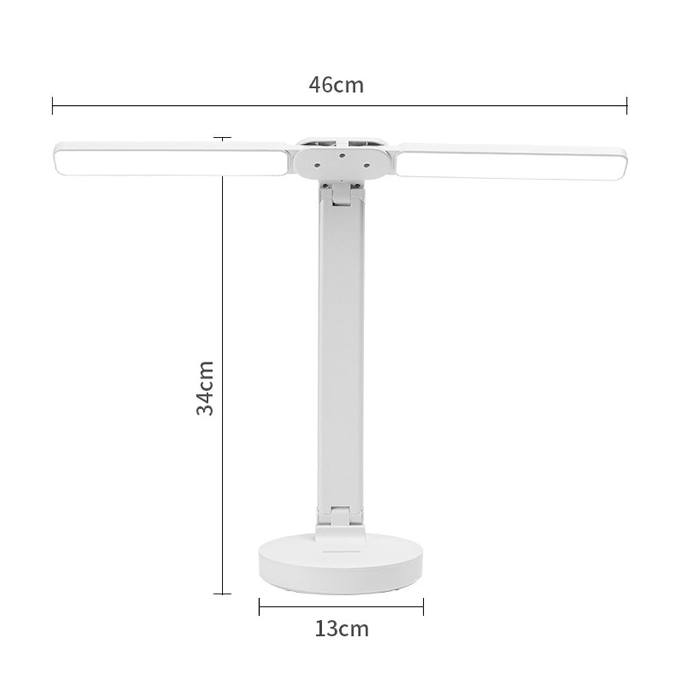Double Head LED Foldable Touch Control Desk Light