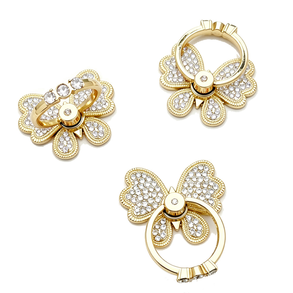 2 Rotating Butterfly Phone Ring Holder Stands for iPhone and Galaxy