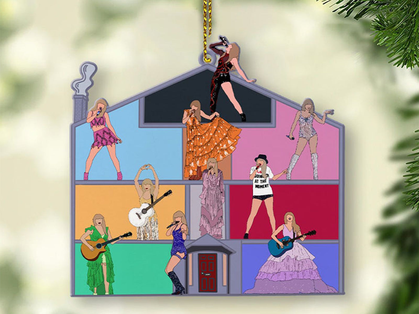 2Pcs Taylor Swift Inspired Pendant Christmas Tree Decorations
