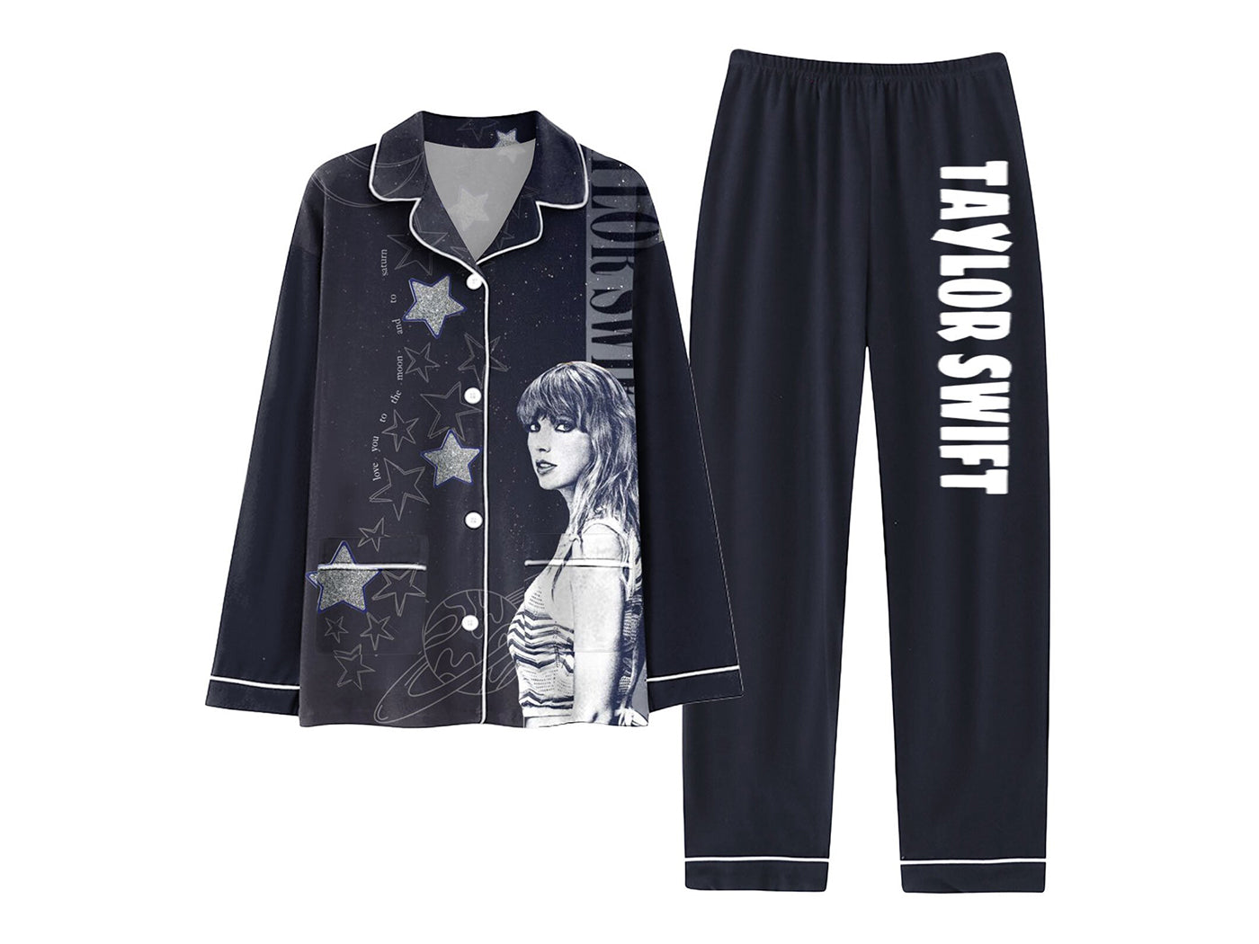 Taylor Swift Inspired Women's Sleepwear Long Sleeve Pajama Set