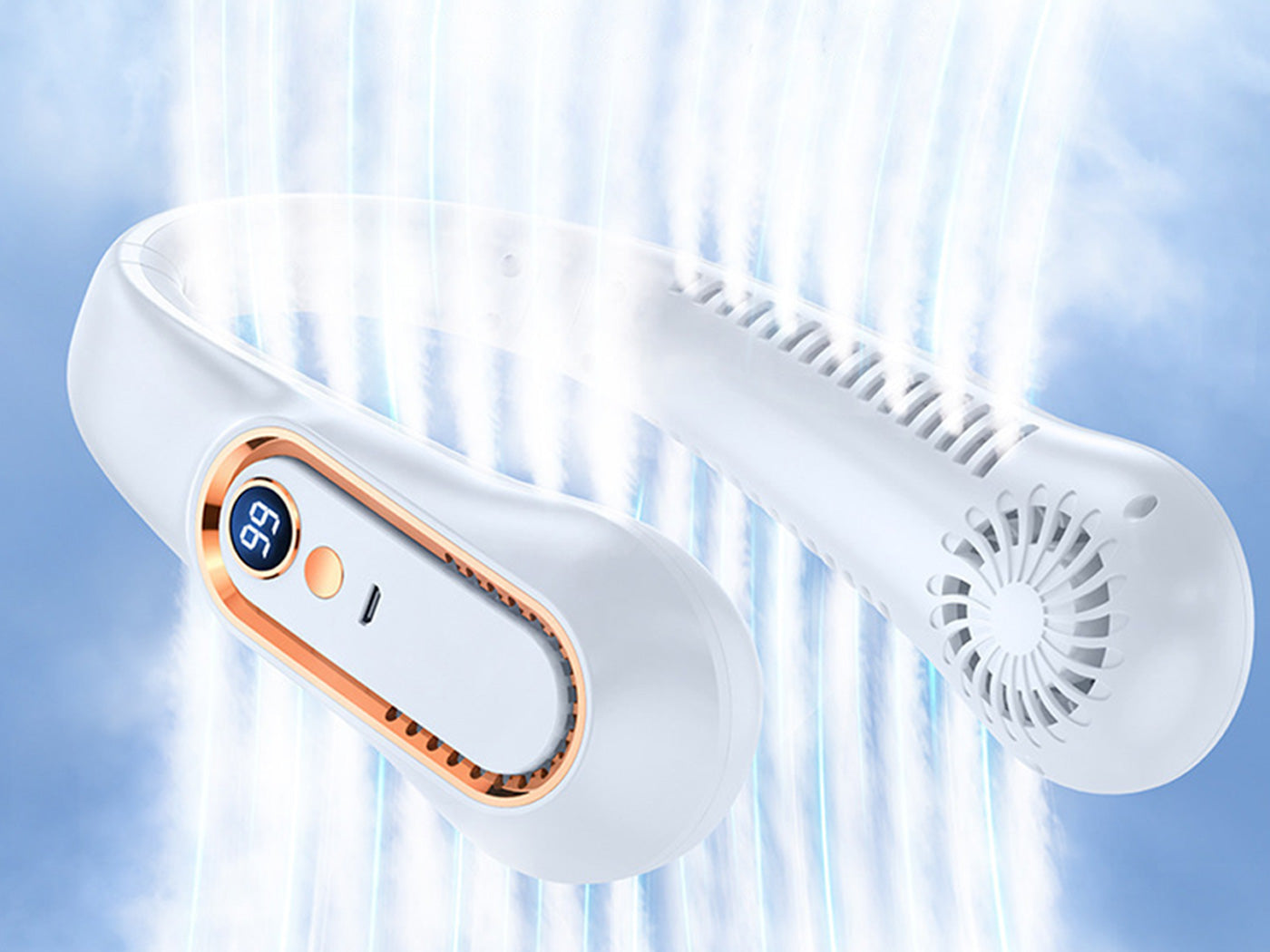 Up Down Airflow Neck Fan USB Neck Air Conditioner Personal Fan