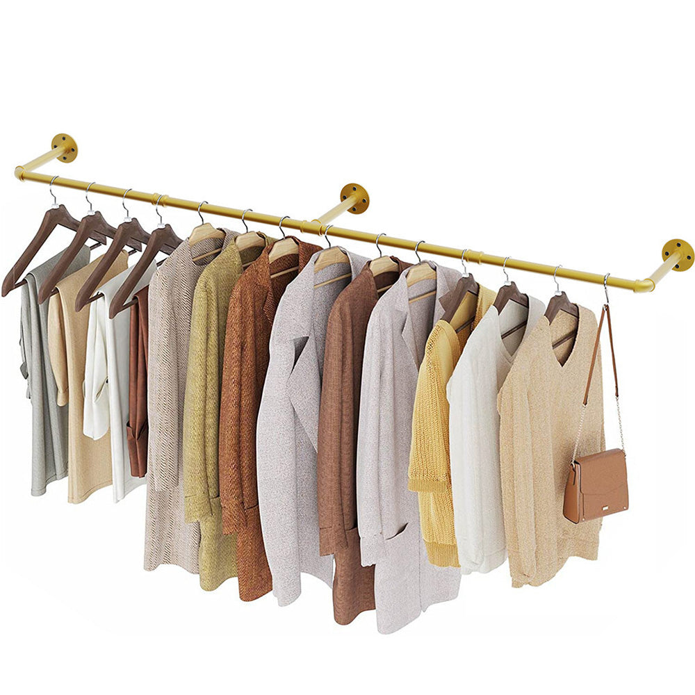 183cm Heavy Duty Galvanized Carbon Steel Wall Mounted Clothes Rack