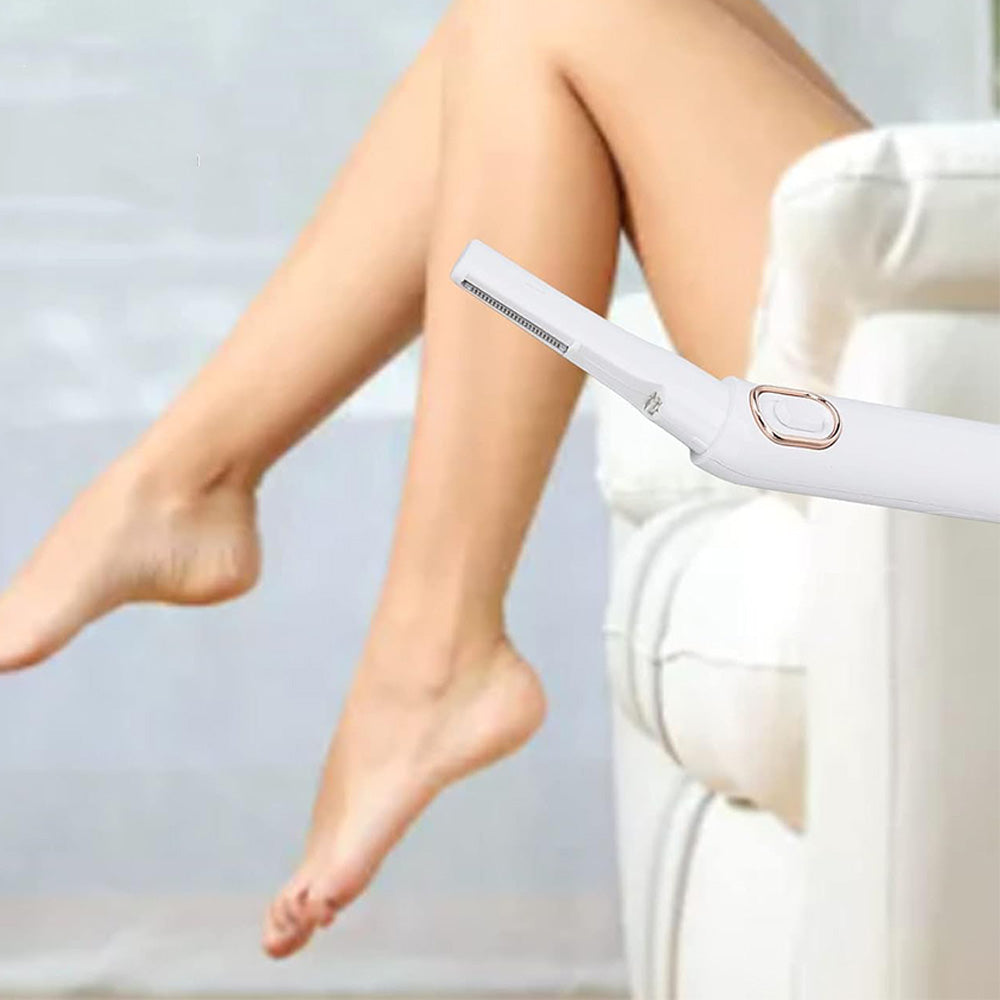 Womens Electric Hair Trimmer Painless Body & Bikini Line Grooming Kit with LED Light