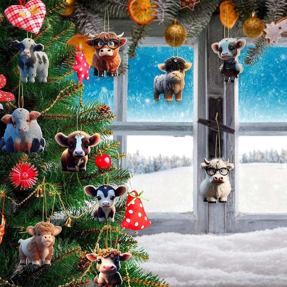 Christmas 24 Days Calendar Blind Box Collectible Christmas Funny Dog/Cow Set