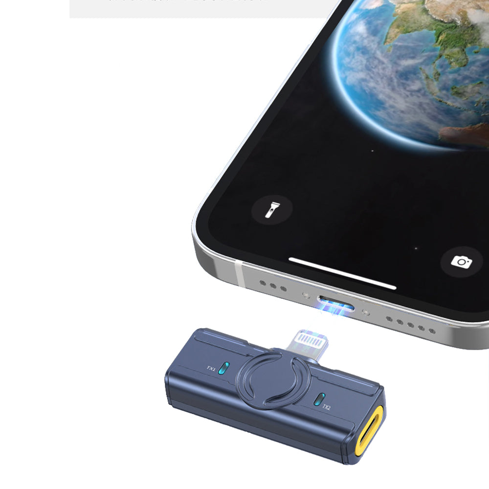 Wireless Lavalier Microphone with Charging Case for iPhone iPad Android
