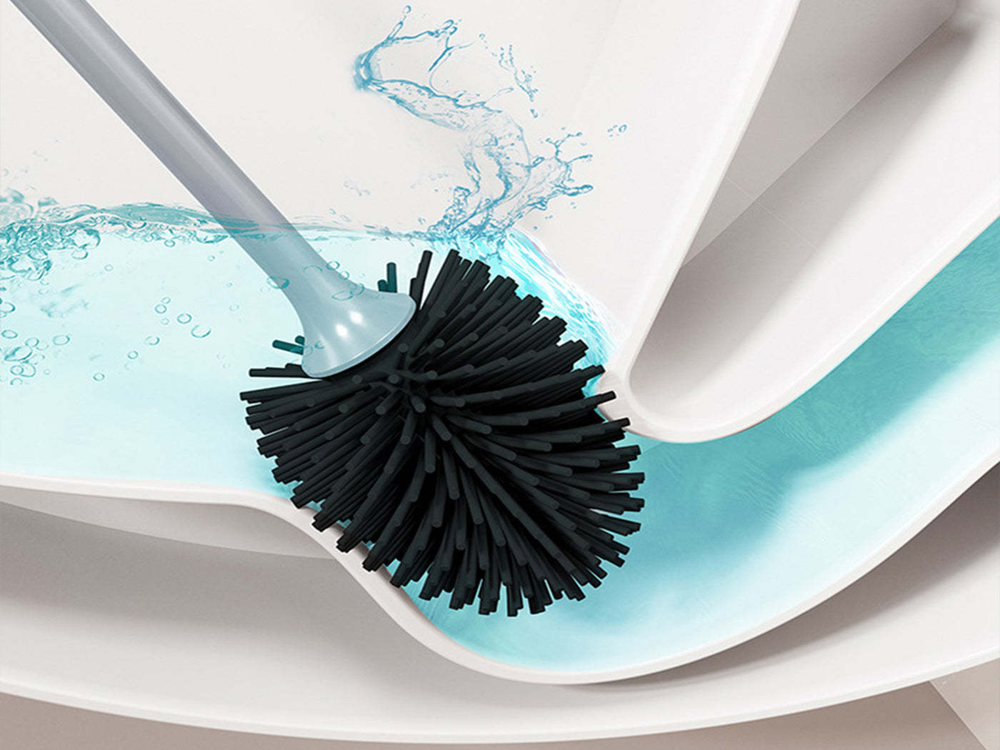 Toilet Brush with Quick Drying Holder