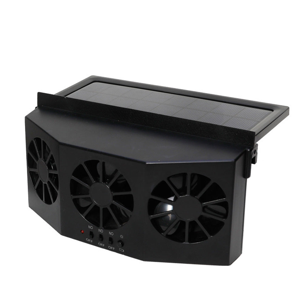 Solar Portable Car Cooler Fan 3 Fan Car Solar Power Air Vent Radiator Car Window Fan