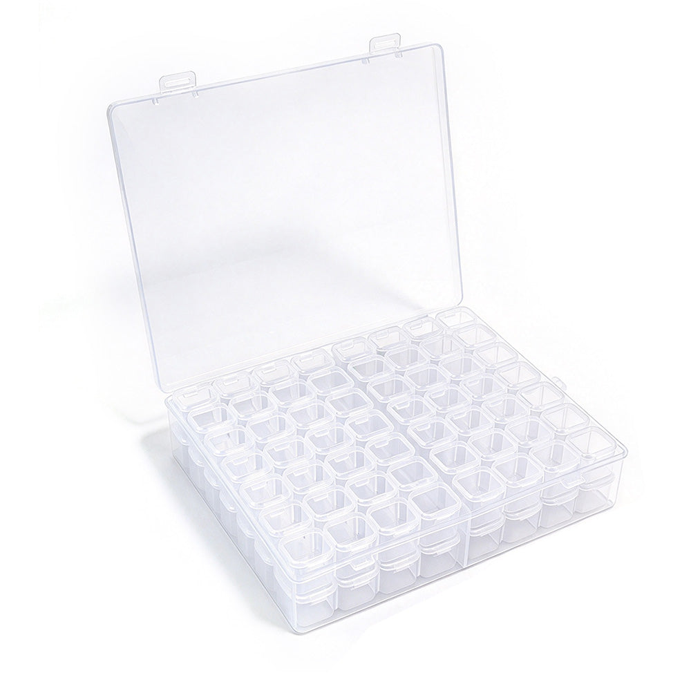 Grid Plastic Jewelry and Bead Storage Organizer Box for Crafts