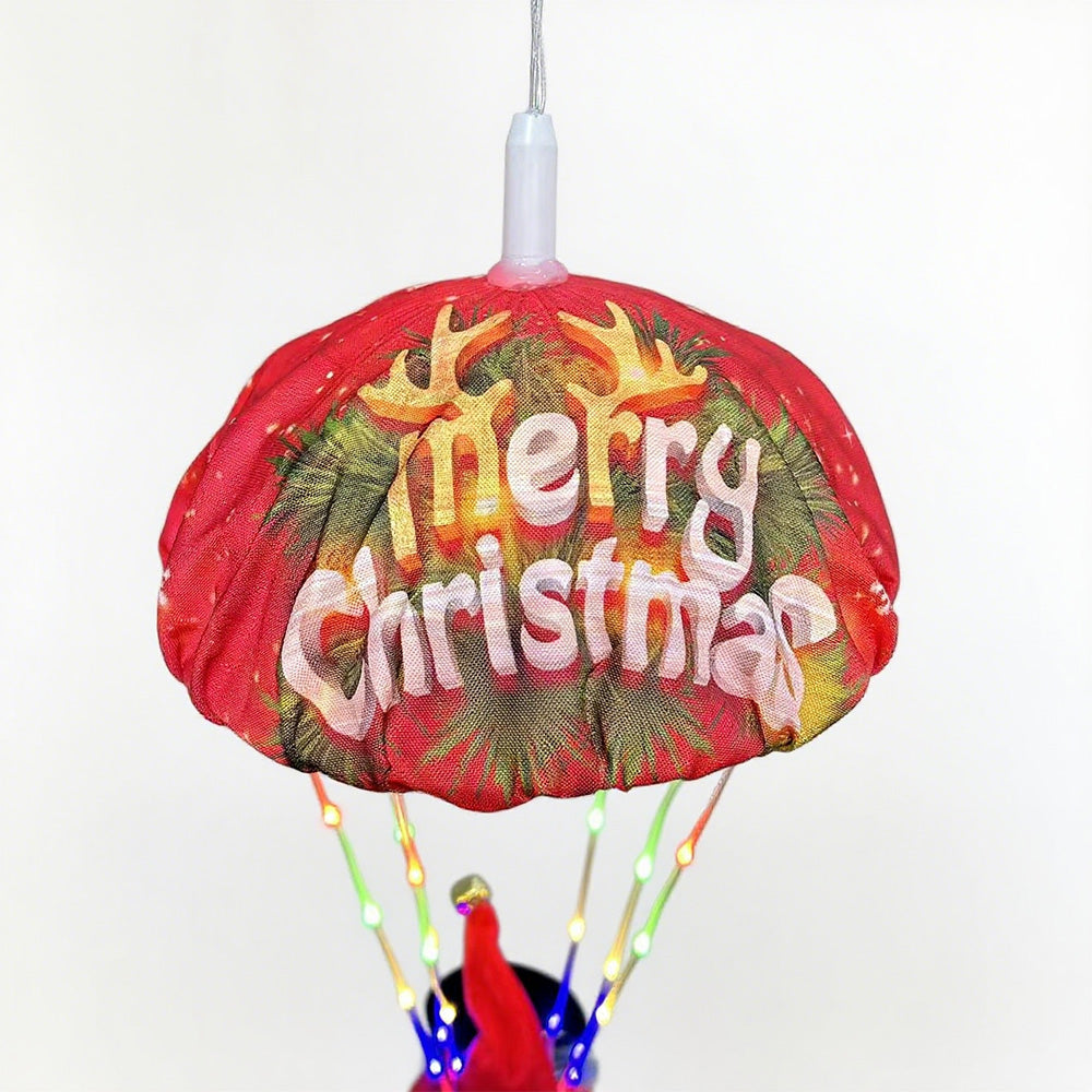 Christmas Decorations Santa Claus Parachute Lights LED Hanging Xmas Tree Decor