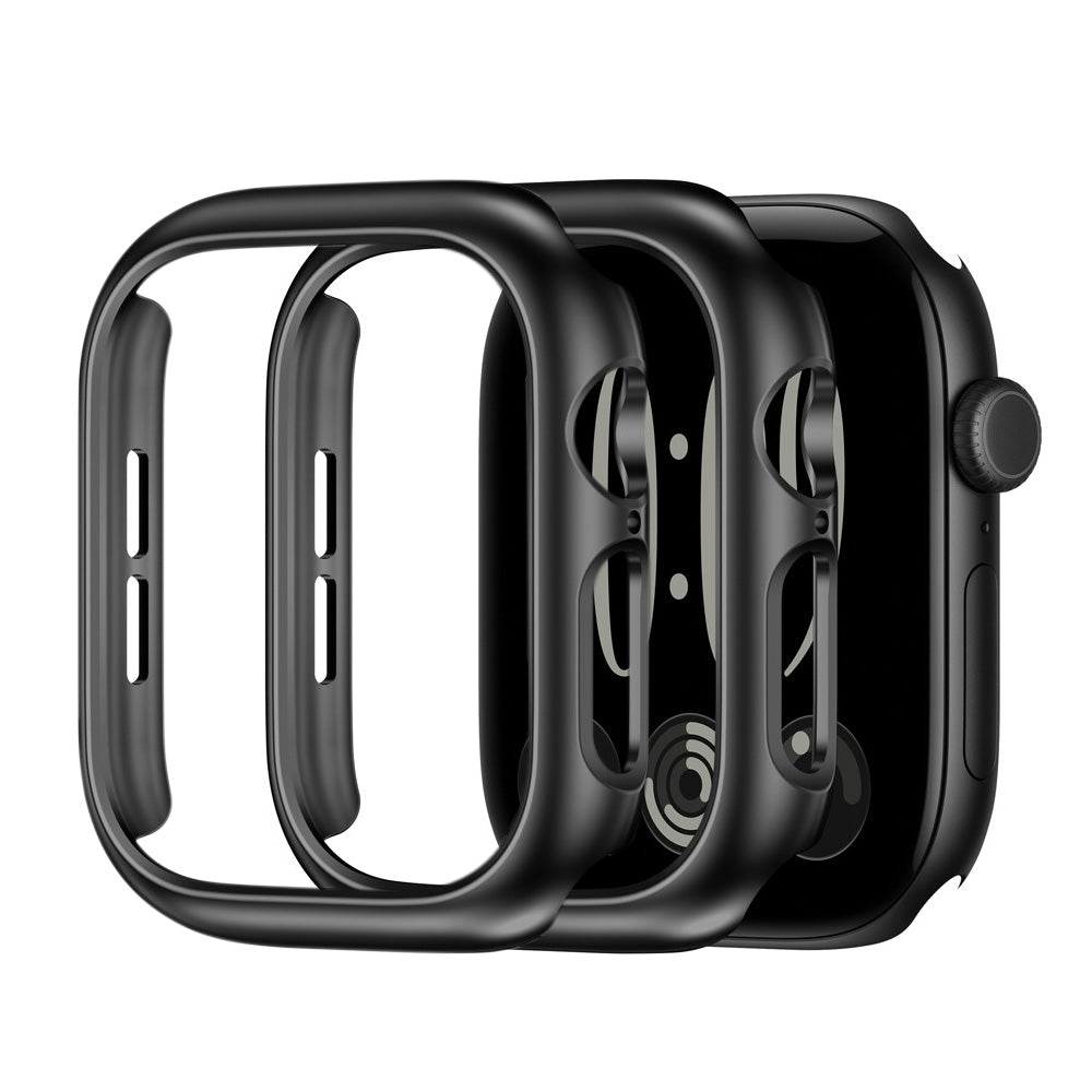 2 Piece Case and Screen Protector Set for Apple Watch Series 12-Black