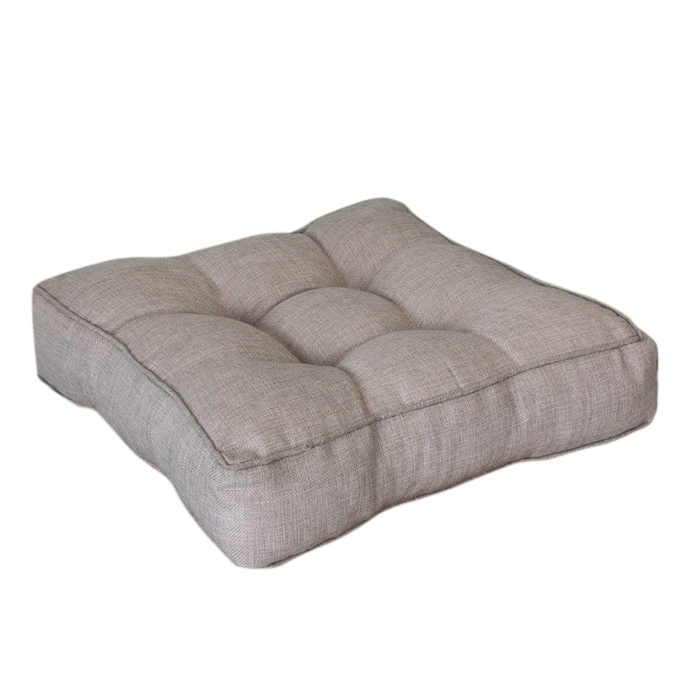 Thickened PP Cotton Padded Chair Seat Cushion with Rolled Edge-Grey