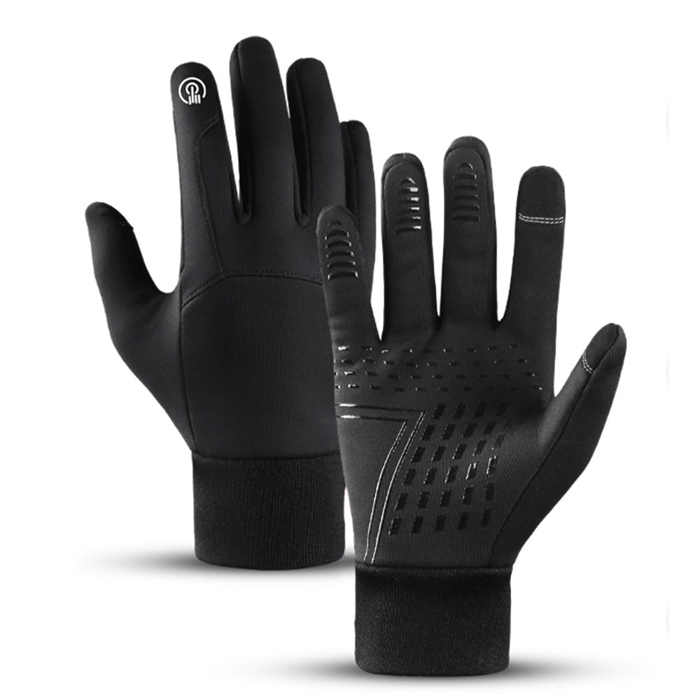 Winter Gloves Waterproof Touchscreen Thermal Ski Gloves for Skiing Running Driving-Black