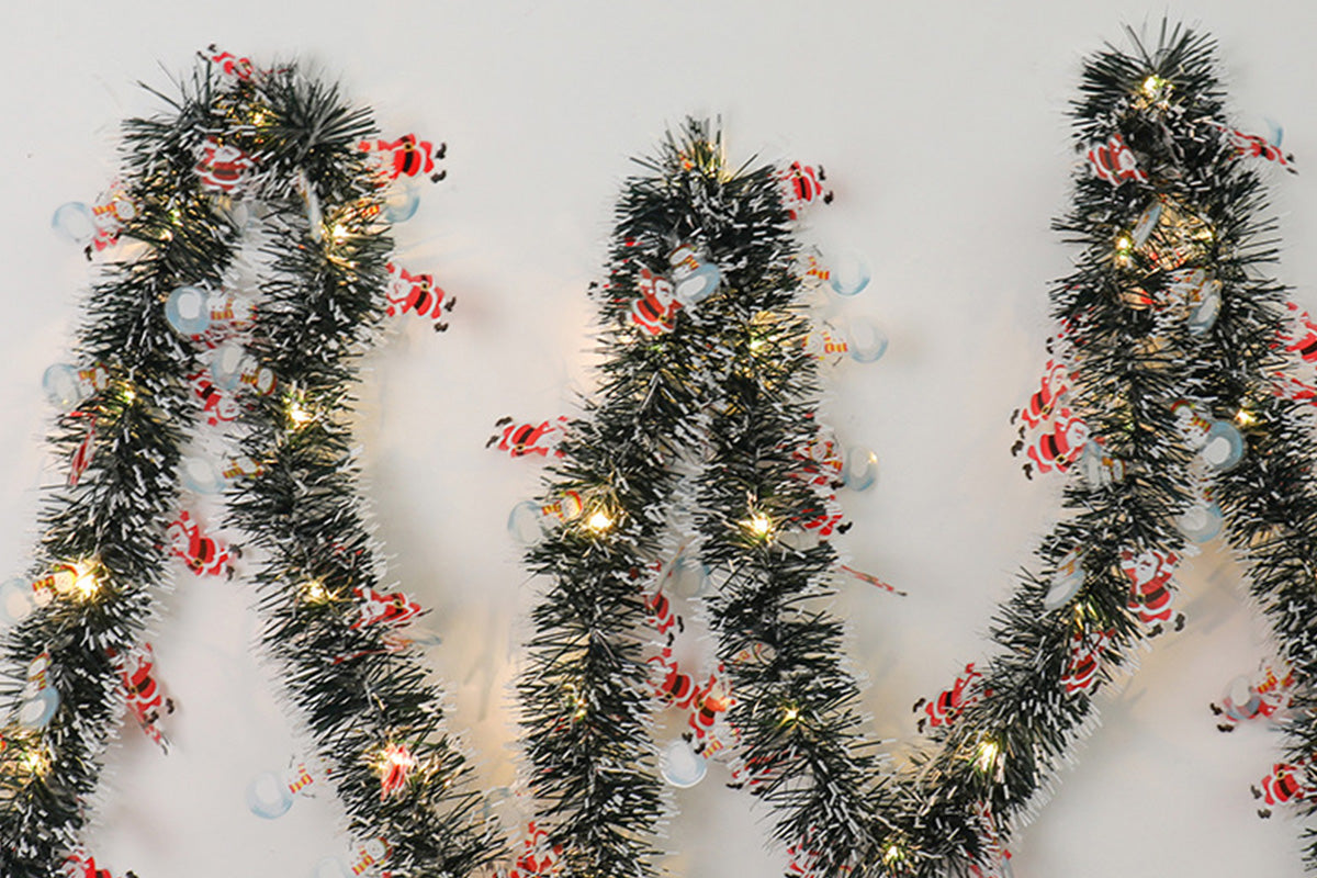 5M Christmas LED Garland with 50 Warm White Lights for Indoor Outdoor Tree Decoration