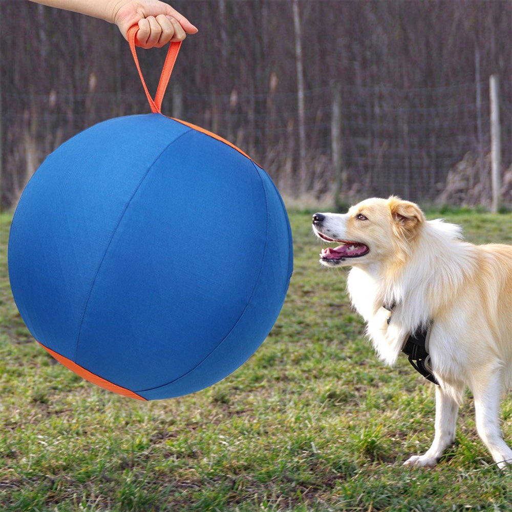 Outdoor Dog Herding Play Ball with Reinforced Oxford Fabric and Slow Deflation-Blue