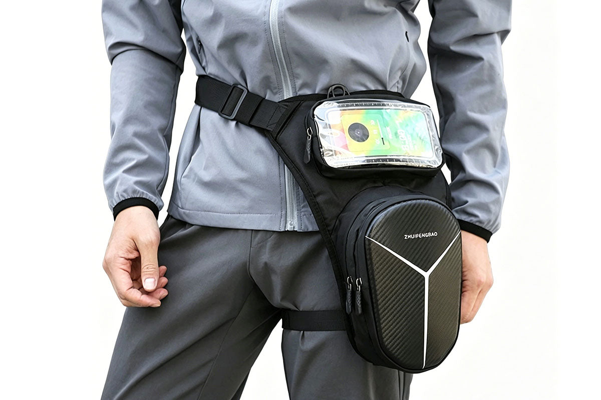Adjustable Motorcycle Drop Leg Bag Thigh Bag with 3-Level Height Thigh Pack for Outdoor Sports