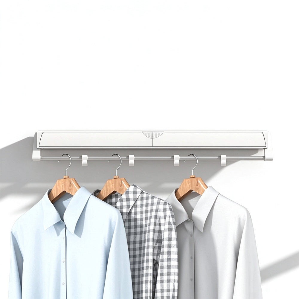 Foldable Wall Mounted Aluminum Clothes Drying Rack with Seven Rods