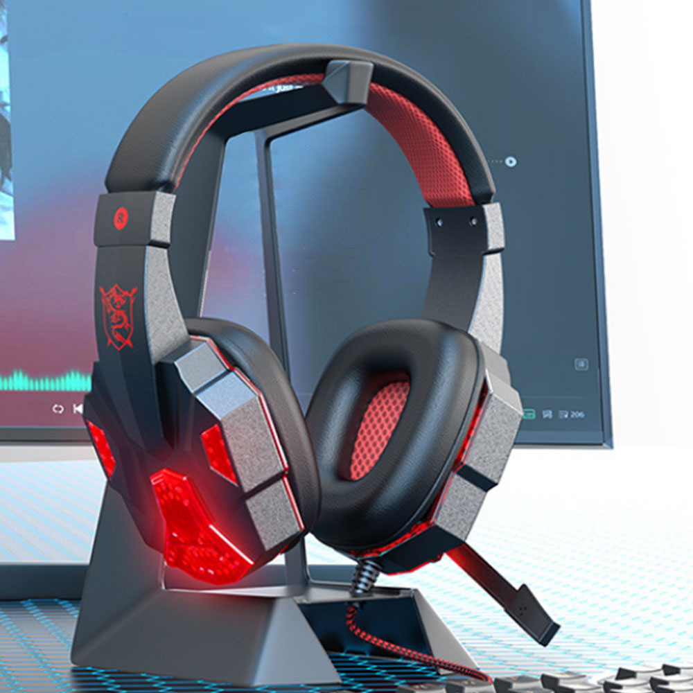 Wired Gaming Headset Headphones with Microphone Led Light