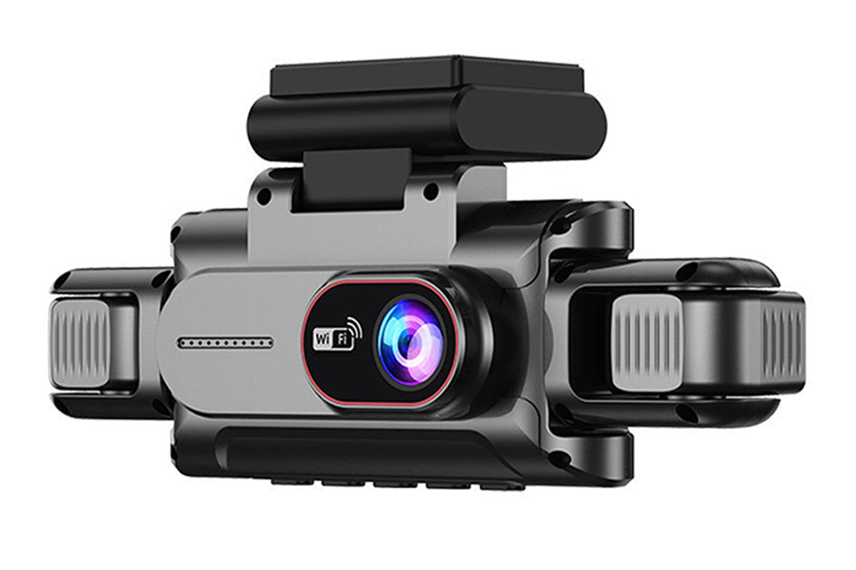 4-Channel WiFi Dash Cam with 64GB Memory Card Night Vision Car Recorder 1080P Car Camera 480P Dash Camera
