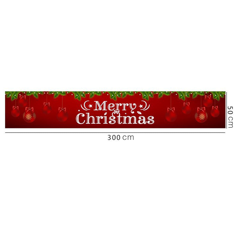 Merry Christmas Xmas Outdoor Banner Flag Pulling Santa Claus Hanging Decoration