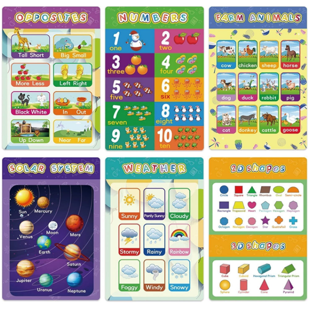 16Pcs Educational Preschool Posters for Classroom And Kindergarten