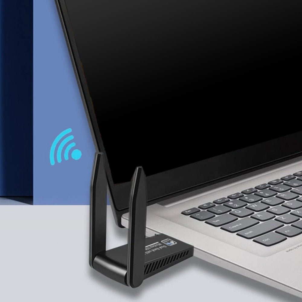 WiFi Wireless Adapter with Bluetooth 5.0 Dual Band 1300Mbps USB 3.0 for PC and Mac