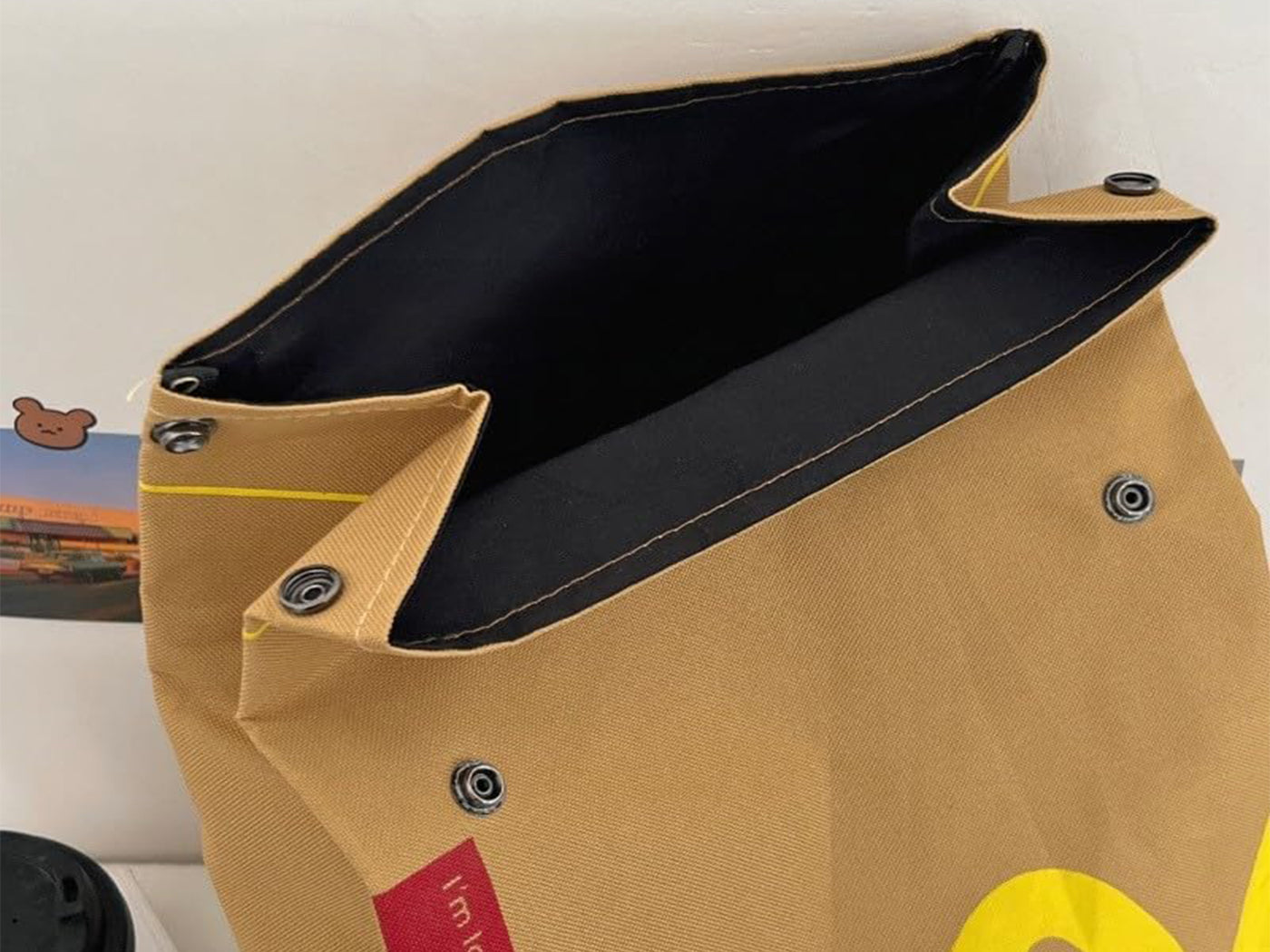 McDonald Inspired Creative Funny Canvas Linen Backpack / Shoulder Bag