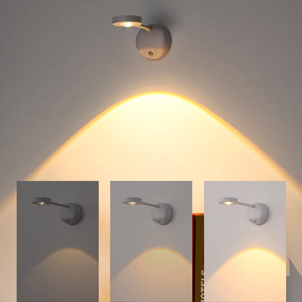 Wireless LED Sensor Wall Sconce USB Rechargeable Night Light