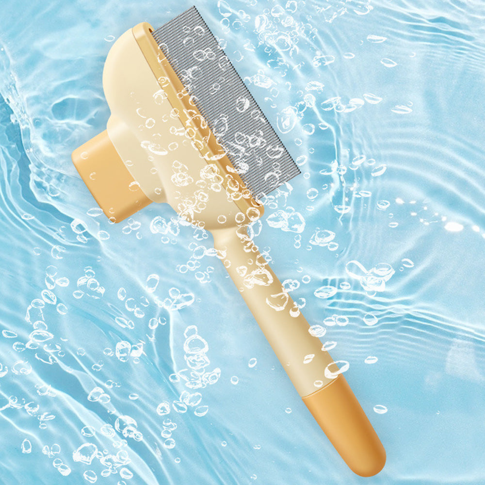2PCS Pet Hair Removal Comb With Long And Short Teeth Flea Comb Grooming Brush For Cat Dog