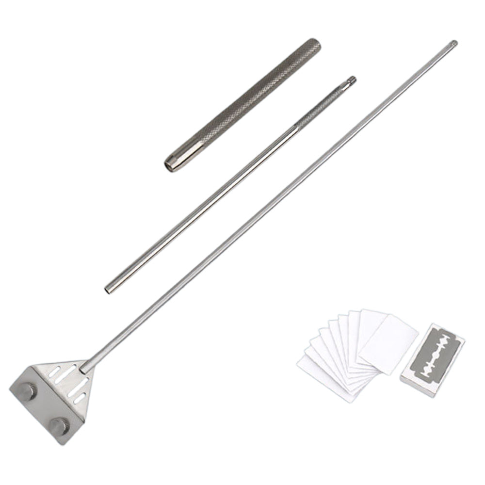 Aquarium Glass Scraper 65.5cm Stainless Steel Algae Scraper with 10 Blades
