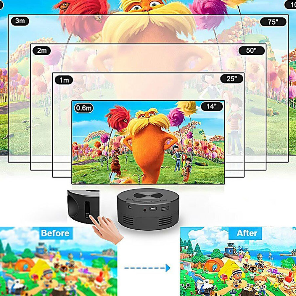 180P Mini Portable Smart Projector Home Phone Projector
