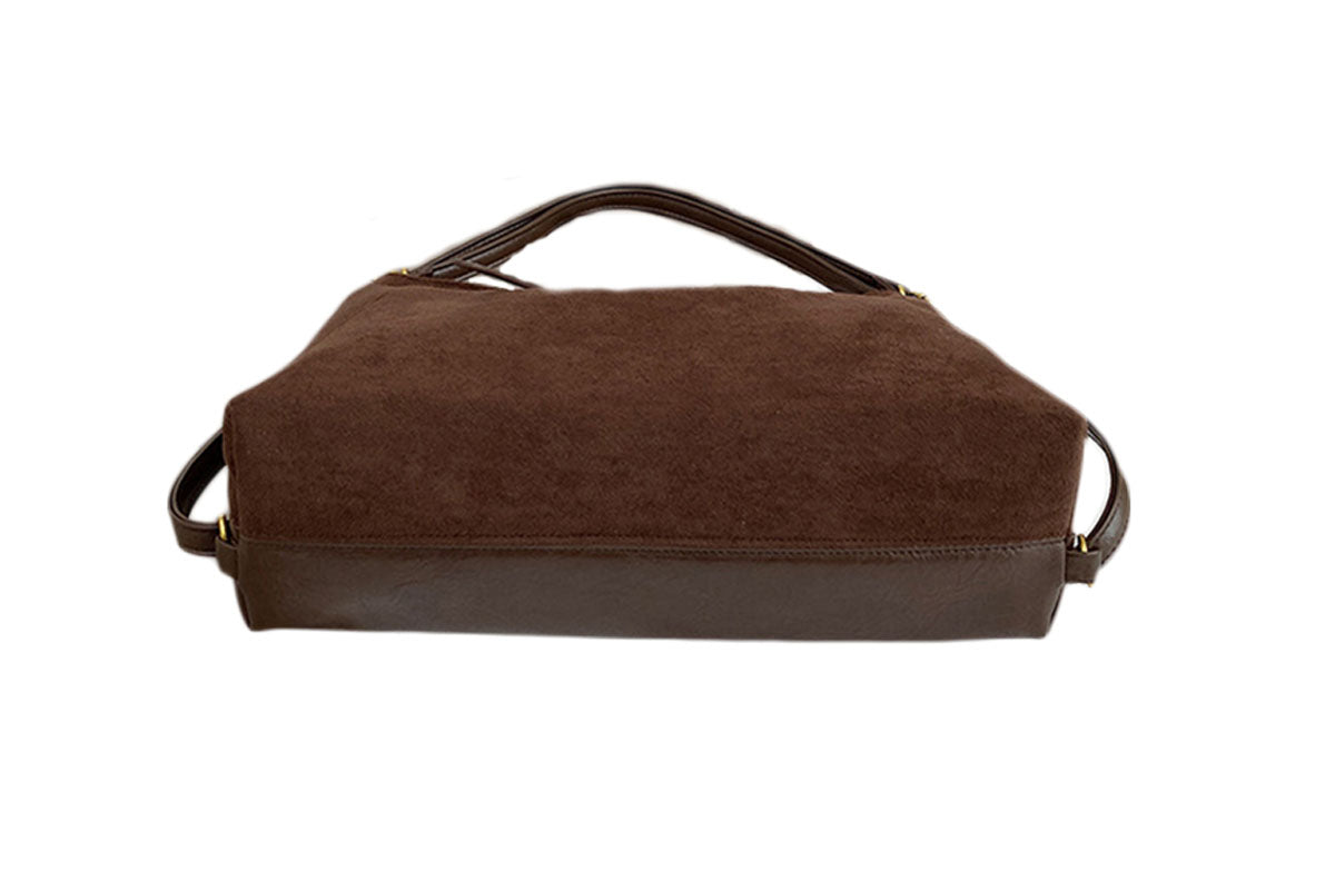2-In-1 Vintage Suede Hobo Bag Backpack Shoulder Bag