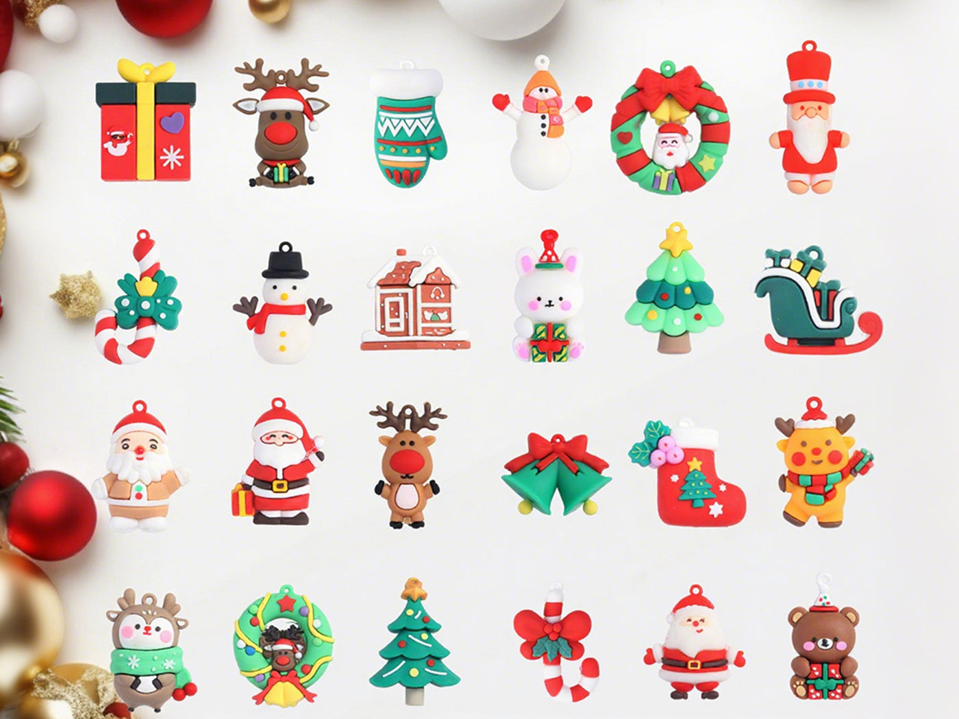 Christmas 24 Days Countdown Advent Calendar Christmas Ornaments