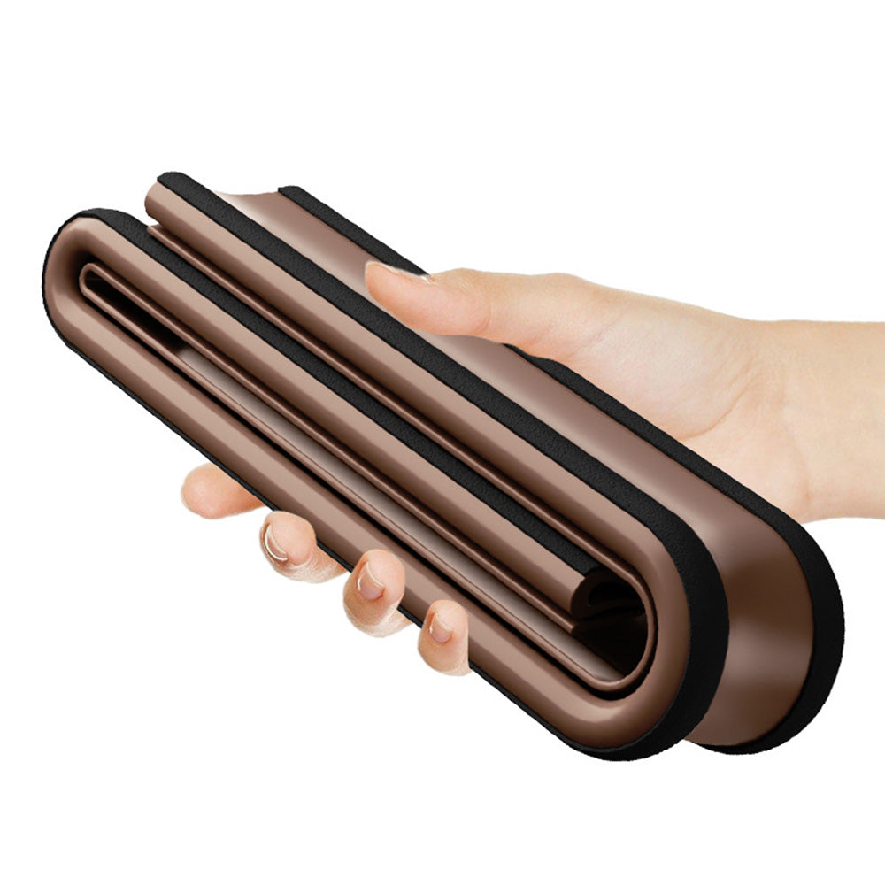 93cm Door Bottom Seal Strip Sound Reducing Felt Light Blocking for Door-Brown