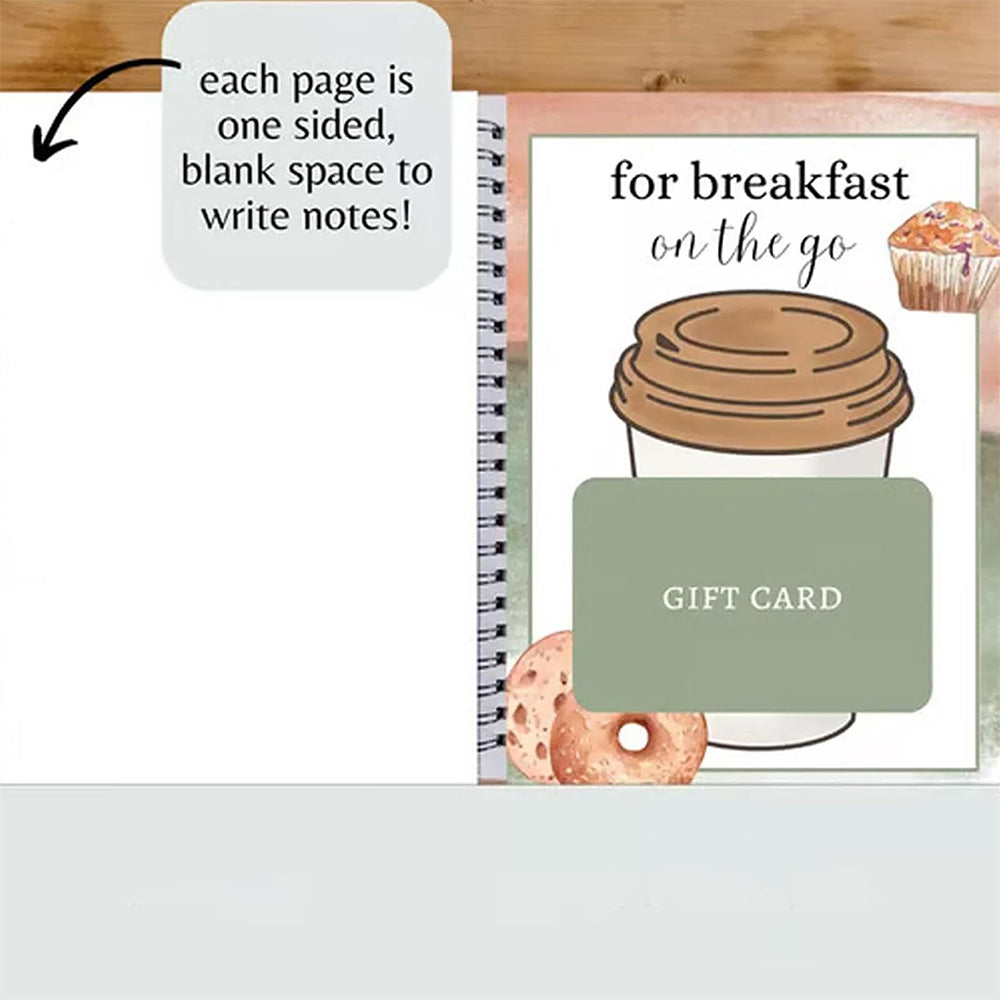 Christmas Gift Card Book 38 Pages Spiral Bound Holder Holiday Keepsake