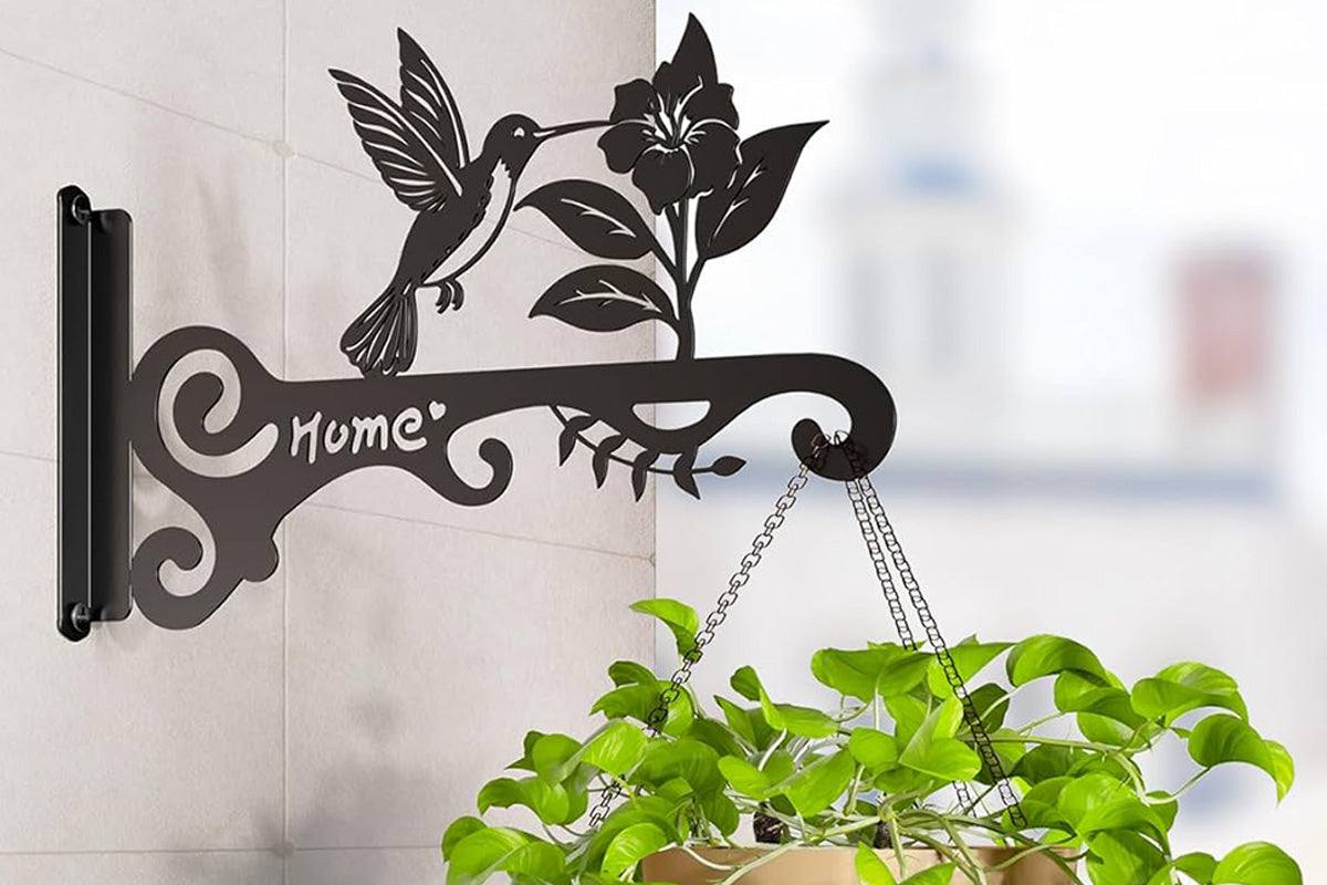 Decorative Wall Hook Heavy Duty Metal Hanger for Plants Bird Feeders Wind Chimes