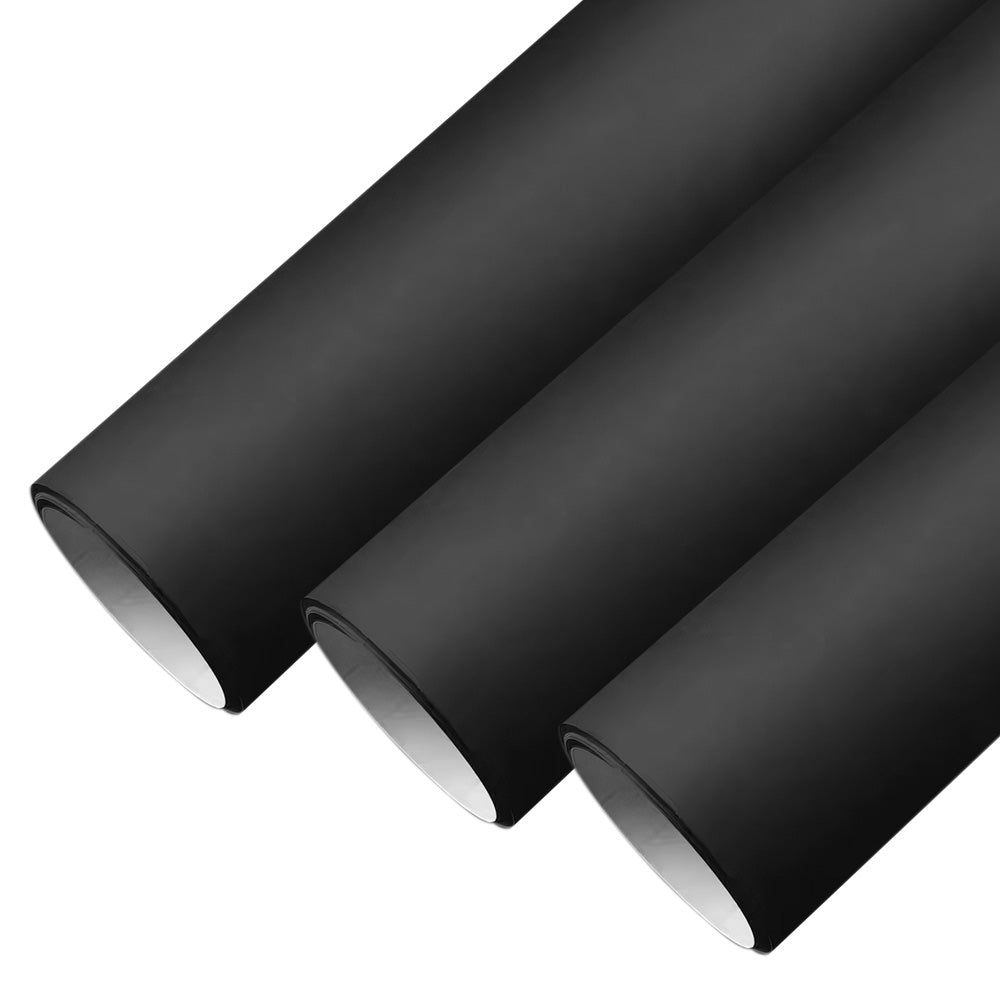 3X Self Adhesive Black PVC Car Color Change Vinyl Wrap Film Sticker-ST2-Style 2