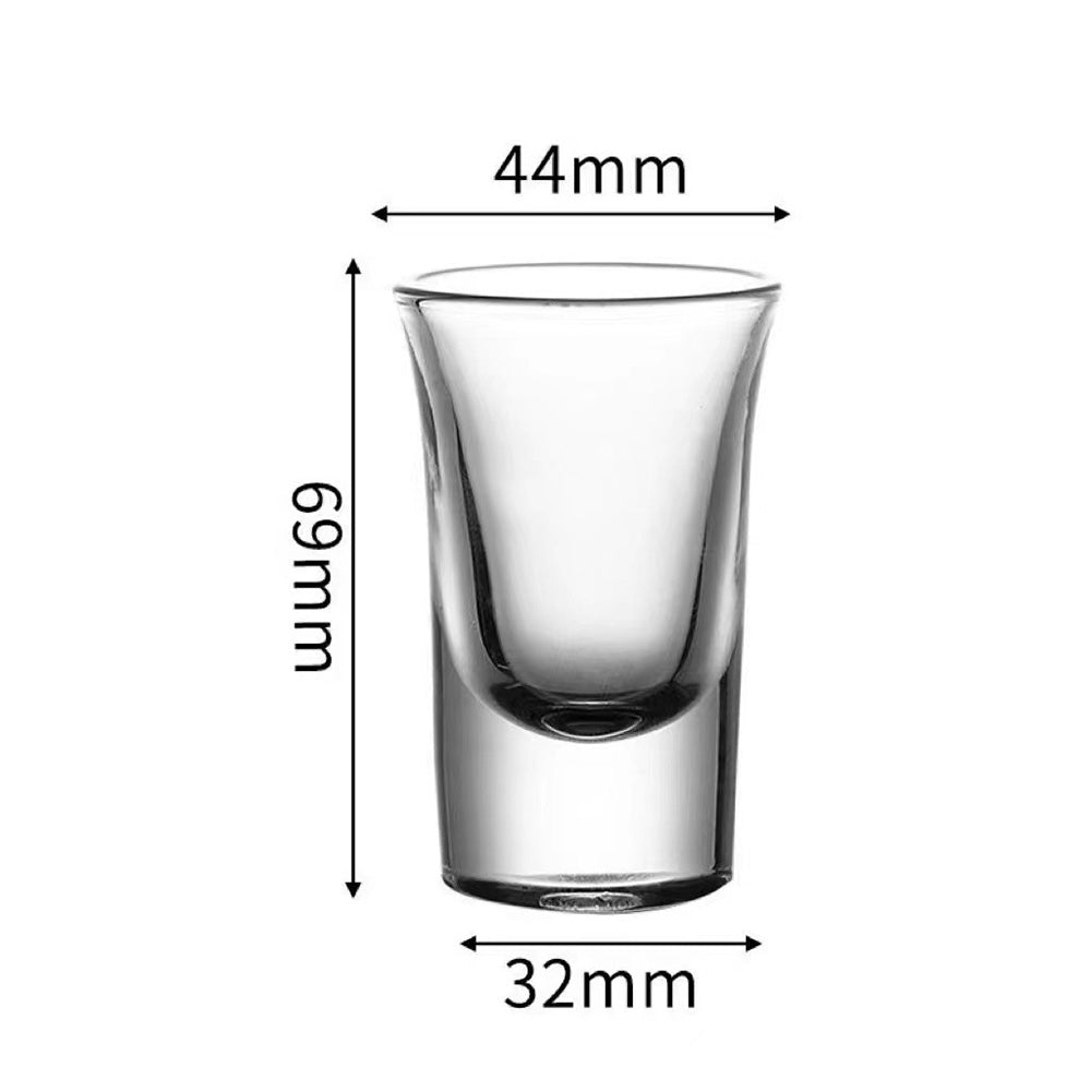 12 PCS Heavy Base Shot Glasses 30ml Thickened Glass Tumbler for Whiskey Vodka Tasting